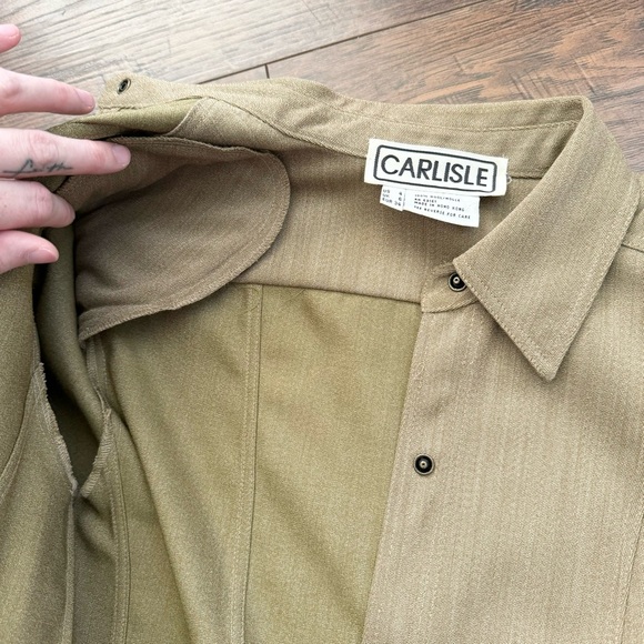 Carlisle 100% Wool Beige Button Up Collared Lightweight Jacket Womens Size 4 - Picture 6 of 11